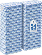 54 Packs Microfiber Cleaning Cloths, 10" x 10" Kitchen Towels – Reusable Cleaning Rags, Lint-Free, Super Absorbent Cleaning Cloths for Kitchen, Car, and Household Cleaning, Blue