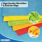 Microfiber Towels for Cars, 24 Pack Microfiber Cleaning Cloths, 11.5"*11.5" Cleaning Rags Towels Bulk Absorbent Lint-Free, All-Purpose for Detailing, Office, Household Cleaning
