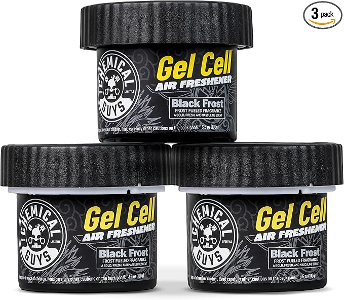 Black Frost Scent Gel Can Air Freshener, Adjustable Car Air Freshener Gel With Touchless Vent Control For Cup Holder, Under Seat, Office And Home Use - 3 Pack