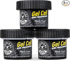 Black Frost Scent Gel Can Air Freshener, Adjustable Car Air Freshener Gel With Touchless Vent Control For Cup Holder, Under Seat, Office And Home Use - 3 Pack