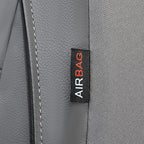 Piping Faux Leather Car Seat Cover Full Set,Grey Breathable Leather Seat Covers for Cars, Airbag Compatible,Universal Fit for SUVs,Van,Sedans,Small Trucks (Full Set, All Gray)