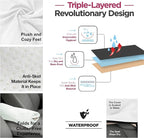 Waterproof Sweating Car Seat Cover for Post Gym Workout, Running, Swimming, Beach and Hiking, Universal Fit Anti-Slip Bucket Seat Protector for Cars, SUVs and Trucks, Machine Washable, White