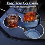 Car Cup Coaster Universal Non-Slip Cup Holders Bling Crystal Rhinestone Car Interior Accessories 2 Pack Gray Blue