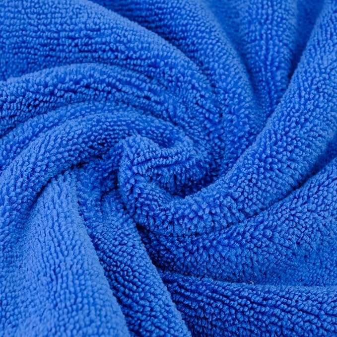 Premium Microfiber Cleaning Towel,16x16 in 36 Pack (Blue,Gray,Yellow)