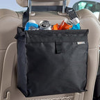 Large TrashStash Hanging Car Trash Can Garbage Bag with Push-Close Lid and Waterproof Bin for Cars, SUVs and Trucks, Holds 4.5 Gallons of Car Trash