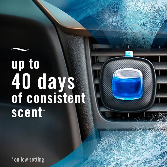 Car Ocean Scent Air Freshener Vent Clip,.07 oz. Car Vent Clip, Pack of 4