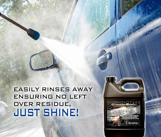 Car Shampoo - 50 Fl Oz - Professional Ceramic Car Wash Soap for Auto, Cars, Motorcycles, RV's and Boats - pH Neutral Formula - Rejuvenates Paint and Ceramic Coating for Cars