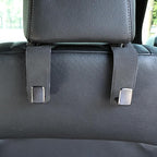 Car Seat Back Hook Metal with Suede Universal Vehicle Headrest Hangers Interior Storage Organizer for Purse Handbag Coat Grocery Bags 2 Pack Grey