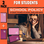 Faraday Bag for Phones & Key Fobs – RFID Shielding Privacy Pouch for Electronic Device Storage, Faraday Sleeve for Personal Data Protection (2 PACK - PINKS)