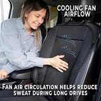 Cooling Car Seat Cover, Black Automotive Adjustable Temperature Comfortable Cooling Car Seat Cushion (1 Pack)