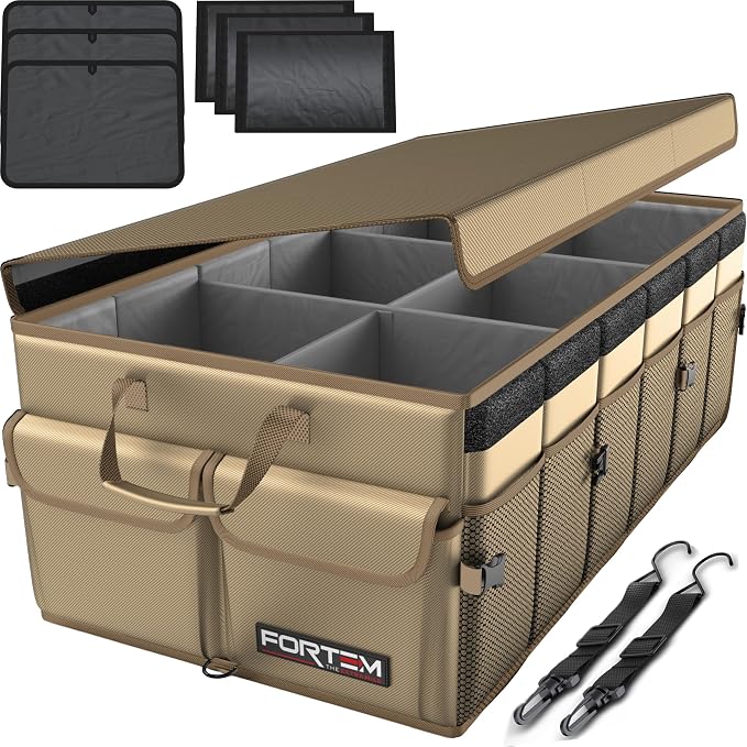 Trunk Organizer For SUV Car Trunk Organizer, Foldable Storage, Car Accessories for Women Men, Collapsible Bag, 600D Oxford, Non Slip Bottom, Straps, Soft Cover (85L)