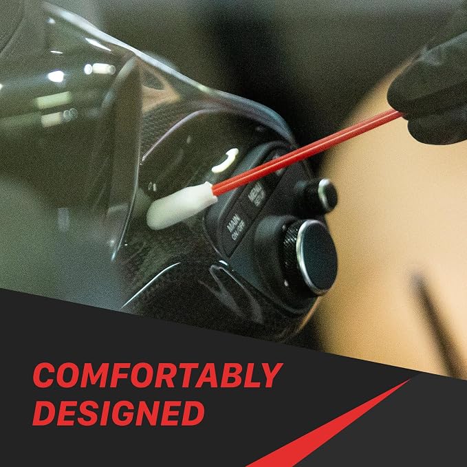 Universal Detailing Swabs | Precision Cleaning Tools for Tight Areas, Vents, Emblems & Hard-to-Reach Spots | Lint-Free Reusable Swabs for Interior & Exterior Car Detailing