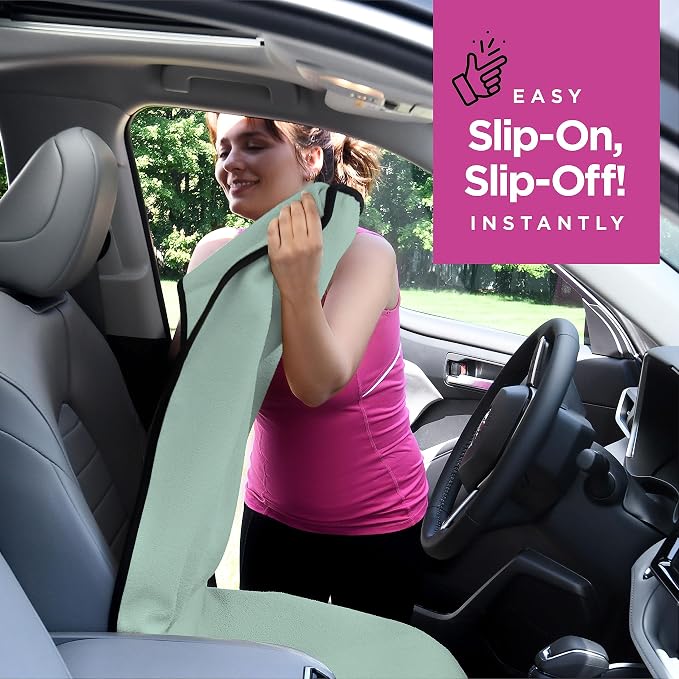 Waterproof Seat Cover, Sweating Towel for Post Gym Workout, Running, Swimming, Beach and Hiking, Universal Fit Anti-Slip Seat Protector for Cars, SUVs and Trucks, Machine Washable, Mint Green