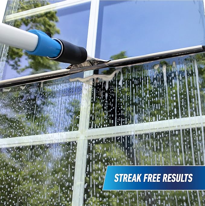 Professional Streak-Free EasyGlide Glass Cleaner Concentrate, 32 oz – Ammonia-Free, Makes 25 Gallons of Solution, Safe for Tinted Windows, LOW-E Glass, Windshields & Mirrors