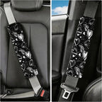 Soft Auto Seat Belt Cover Seatbelt Cushions Shoulder Pad 2 PCS for a More Comfortable Driving Compatible with All Cars and Backpack Cute Black Heart