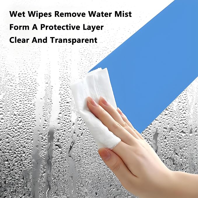90 Pcs Anti Fog Wipes for Car Windshield & Helmet - Long Lasting Windshield Fog Prevention & Interior Glass Cleaner - Safe for Motorcycle Visor, Ski Goggles, Mirrors - Quick Defog & Clear Vision
