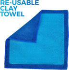Ultra Clay Towel - Clay Bar Results in Minutes, Smooth Paint Fast, Enhance Gloss & Wax Bond (12"x12")