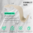 Car Seat Headrest Hook Universal Vehicle Storage Hanger Leather with Metal Car Seat Back Organizer for Handbag Purse Coat Beige 2 Pack