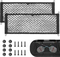 2 Pcs Universal Cargo Net Pocket Elastic Mesh Netting Car Mesh Pouch for Trunk RV Boats Home Cargo Storage Mesh with Screws and Hooks (25.6'' x 9.8'')