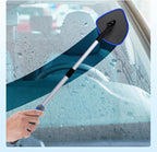 XINDELL Windshield Cleaner Tool, Car Window Cleaning Kit with 5 Reusable Microfiber Pads, Extendable Handle & 360° Rotating Head, Safety Hammer, Streak-Free Auto Glass Wiper for Car Truck SUV RV