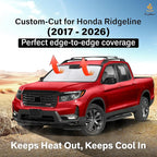 Windshield Sun Shade Compatible for Honda Ridgeline 2017–2026 | Custom Fit Pickup Truck Front Window Sunshade | Foldable Heat & UV Reflective Sun Visor