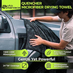 Drying Towel for Car Detailing, 1500 GSM Ultra Super Absorbent, 24"x36" XL Soft Microfiber Towels for Cars, Twisted-Loop & Streak Free Microfiber Towels for Cars, Trucks, SUVs