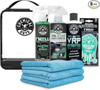 New Car Scent Detailing Kit with Storage Bag, Air Freshener Spray, Interior Cleaner, Microfiber Towels, and Hanging Air Fresheners, Giftable Car Care Set