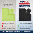 Premium 300GSM Microfiber Cleaning Cloth - 12.5"x12.5" High Performance - 1200 Washes, Ultra Absorbent Microfiber Towels for Cars Undercarriage, Rims & Engine Bay Cleaning - Microfiber Cloth