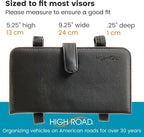 Car Document Holder - Registration and Insurance Card Holder and Car Visor Organizer with 6 Clear Pockets and Pen Loop for Driving Documents, Cards and Paperwork