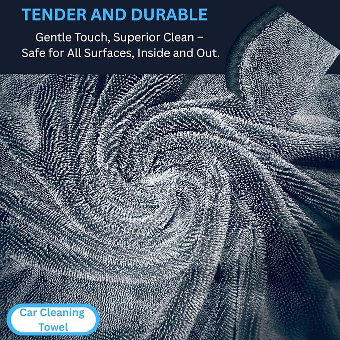 8-Pack Microfiber Car Towels – Super Absorbent, Large Drying Towels for Cars (600 GSM, 16" x 12")
