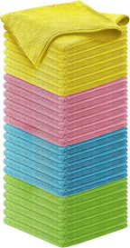 Premium 300GSM Microfiber Cleaning Cloth - 12.5"x12.5" High Performance - 1200 Washes, Ultra Absorbent Microfiber Towels for Cars Undercarriage, Rims & Engine Bay Cleaning - Microfiber Cloth