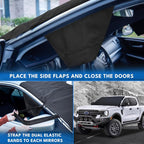 Truck Windshield Cover for Ice and Snow, SUV Snow Cover, Frost Cover Gives Protection from Snow and Ice, Car Cover for Snow, Winter Car Accessories | XX-Large (75" x 43")