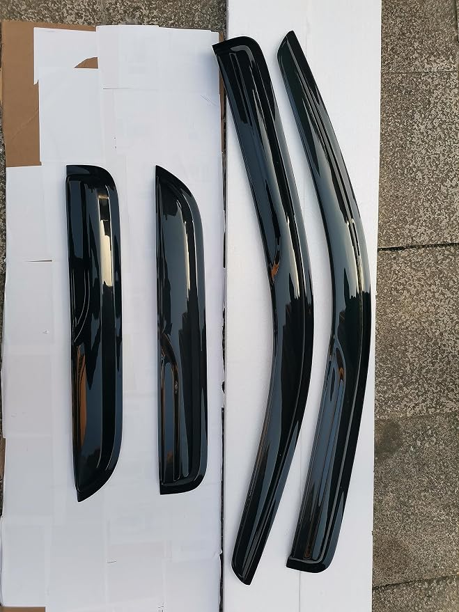 Window Visors Rain Guards for Chevy Silverado/GMC Sierra 1500 2500HD 3500HD Double/Extended Cab 2014-2018,Side Wind Deflectors Vent Guard Shade Sun Smoke 94528, 4-Pieces Set