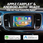 Elite BE7ACP Car Stereo - 7" Display, Apple CarPlay & Android Auto Head Unit, Double DIN Touch Screen Car Stereo, Bluetooth, AM/FM Radio Receiver, USB, SD, No CD/DVD Player