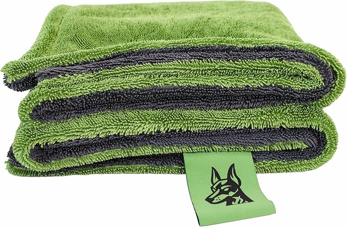 XL Car Drying Towel for Trucks – 1200 GSM Twisted Loop Microfiber, 24" x 45" Edgeless, Scratch-Free
