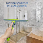 10" Heavy Duty Green, Grey Window Cleaning Squeegee, Handheld Squeegee for Glass Doors, Windows, Car Windshields & More
