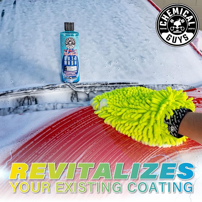CWS_133_16 Glossworkz Gloss Booster Car Wash Soap (Works with Foam Cannons, Foam Guns or Bucket Washes) Safe for Cars, Trucks, Motorcycles, RVs & More, 16 fl oz, Watermelon Scent