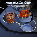 Car Cup Coaster Universal Automotive Waterproof Non-Slip Cup Holders Sift-Proof Spill Holder Car Interior Accessories 2 Pack Gray Blue