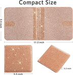 CoBak Car Registration and Insurance Holder - Small and Lightweight Vehicle Glove Box Car Organizer, Auto Truck Comparment Accessories Case for Essential Document, Driver License (Glitter Rosegold)