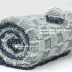1000GSM Car Drying Towel 18"x24", Edgeless Double Twist Pile, Ultra Absorbent Microfiber Towel, Scratch-Free Lint-Free Streak-Free for Auto Detailing & Car Wash – Check Silver&Grey