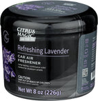 On The Go Odor Absorbing Solid Car Air Freshener, Refreshing Lavender, 8-Ounce, Pack of 3