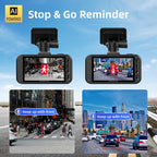 Car Camera 4K Resolution, WiFi, Bluetooth, GPS Dash Cam, 3-Inch IPS Screen, Night Vision, Loop Recording, HDR, App Control, and Supports up to 512GB with a Free 32GB Card Included