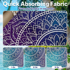 2 Pack Car Seat Towel Covers, Sweat-Proof Microfiber Seat Protectors for Gym, Running, Beach & Workout, Breathable Quick-Dry, Machine Washable, Gradient Mandala Print, Universal Fit