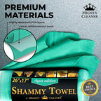 Premium Shammy Cloth for Car Drying - Super Absorbent Reusable Chamois Towel - Scratch-Free - 26'x17'