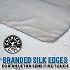 Waffle Weave Gray Matter Microfiber Drying Towel - 25" x 36", Premium Blend Microfiber Towel with Soft-Banded Edging for Scratch-Free Car Drying, Ultra Absorbent