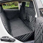 Dog Seat Covers for Tesla Model 3 & Y Back Seat with 2 Pack Door Protectors, 100% Waterproof Dog Hammock for Tesla with Mesh Window & Headrest Protection Prevents Scratches and Scuffs