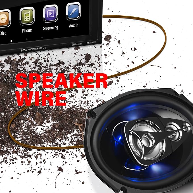 BP8K 8 Gauge Car Amplifier Installation Wiring Kit - A Car Amp Wire Kit Helps You Make Connections and Brings Power to Your Radio, Subwoofers and Speakers