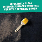 Induro 7 Heavy Duty Interior Carpet & Upholstery Detailing Brush – Durable Bristles, Car Carpet Brush for Deep Cleaning Fabric, Mats & Seats, Ergonomic Grip for Comfort and Control