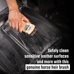 Long Bristle Horse Hair Leather Cleaning Brush - Leather Brush to Gently Clean Car Interiors,Furniture,Sneakers,Boots,and More - Safe for Natural,Synthetic,Faux,and Pleather,(Pack of 12)