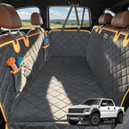 Dog Seat Cover for Back Seat, Dog Hammock for Trucks SUVs | 600D waterproof, nonslip, scratch-proof. Easy-clean, machine washable, pet-friendly for daily travel. Quick no-tool install.